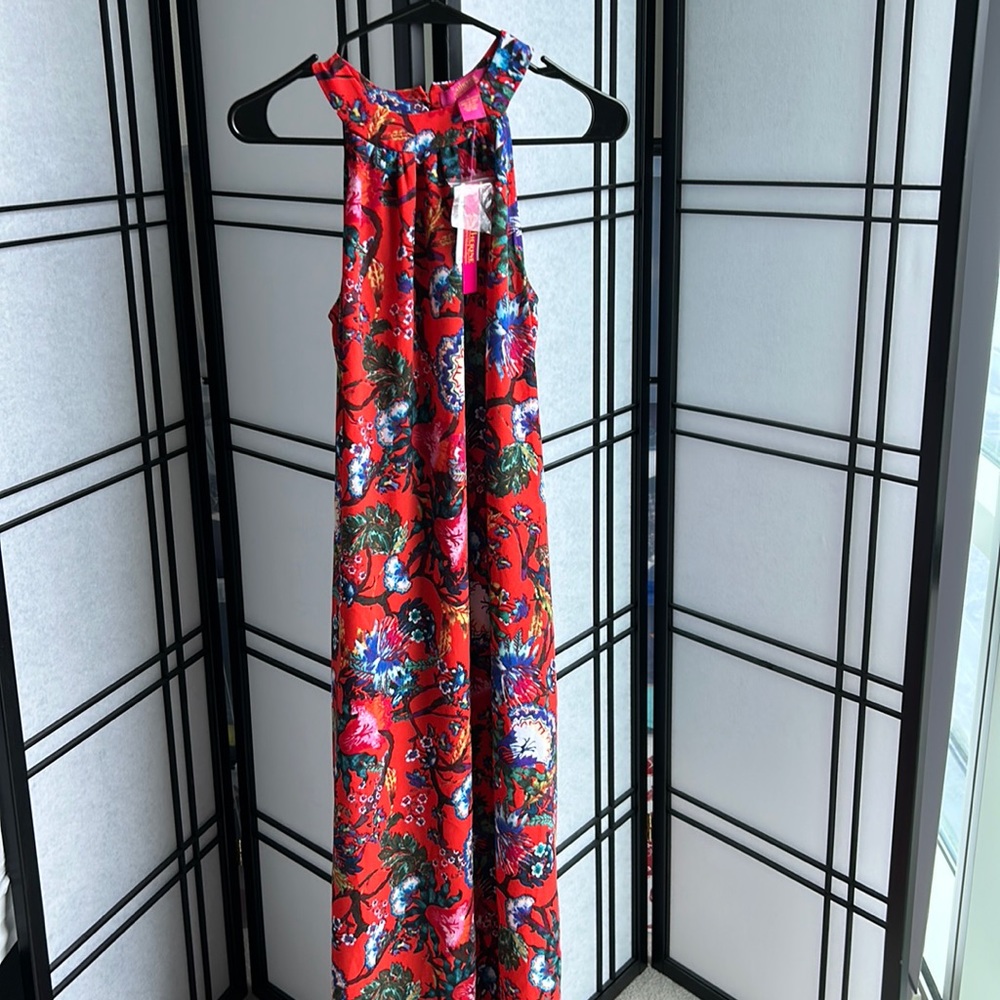 NWT Catherine Malandrino floral print maxi dress size small